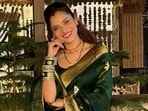 Ankita Lokhande in green silk saree feels beautiful getting ready like a bride for Vicky Jain: Check out pics