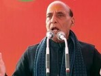 Defence minister Rajnath Singh made the remarks while campaigning for BJP candidate in Mathura ahead of Uttar Pradesh Assembly polls.(ANI file photo)