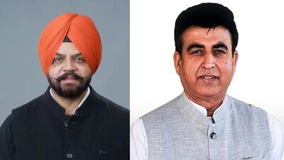While it was earlier projected to be a two-cornered contest between sitting SAD MLA Manpreet Ayali (left) and Congress’ Sandeep Singh Sandhu (right), the entry of KNS Kang on the AAP ticket has made it triangular. While it was earlier projected to be a two-cornered contest between sitting SAD MLA Manpreet Ayali (left) and Congress’ Sandeep Singh Sandhu (right), the entry of KNS Kang on the AAP ticket has made it triangular.