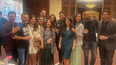 All the Sharks from Shark Tank India attended Anupam Mittal's Shark Tank after party.
