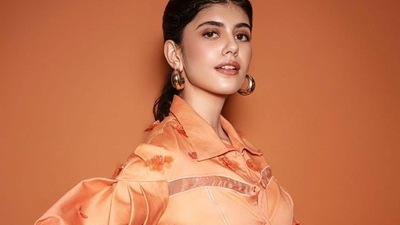 The ensemble is credited to Indian fashion designer, Arushi Rawal's eponymous label that boasts of contemporary womenswear and resort wear clothing. Sanjana Sanghi was styled by celebrity fashion stylists at Who Wore What When. (Instagram/vandafashionagency) The ensemble is credited to Indian fashion designer, Arushi Rawal's eponymous label that boasts of contemporary womenswear and resort wear clothing. Sanjana Sanghi was styled by celebrity fashion stylists at Who Wore What When. (Instagram/vandafashionagency)