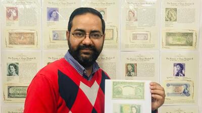 Ludhiana-based numismatist Shiv Chander Sablok’s name was added to the Limca Book of Records for his Queen Elizabeth II-themed collection of currency. (HT File) Ludhiana-based numismatist Shiv Chander Sablok’s name was added to the Limca Book of Records for his Queen Elizabeth II-themed collection of currency. (HT File)