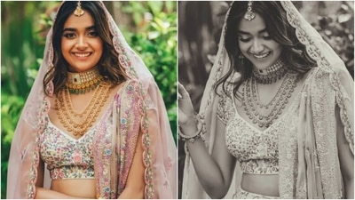 Keerthy Suresh turns happy bride in floral lehenga for new photoshoot, brides-to-be take notes: Pics inside Keerthy Suresh turns happy bride in floral lehenga for new photoshoot, brides-to-be take notes: Pics inside