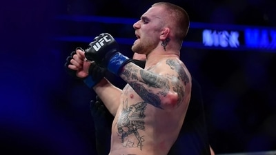 Nick Maximov reacts after being declared the winner by decision against Cody Brundage during UFC 266 (USA TODAY Sports) Nick Maximov reacts after being declared the winner by decision against Cody Brundage during UFC 266 (USA TODAY Sports)
