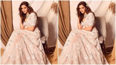 Aamna accessorised her look with contrasting emerald stone-studded silver necklace and matching statement earrings from the house of Karishma Joolry. (Instagram/@aamnasharifofficial)