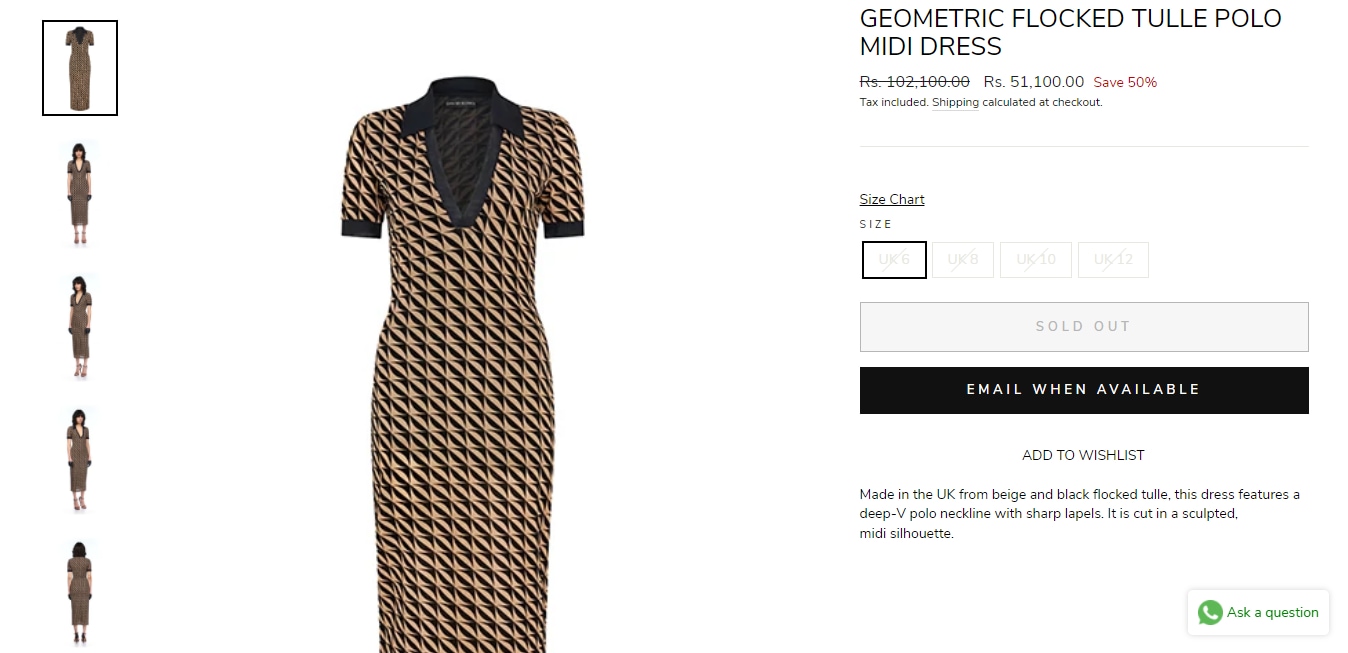 The Geometric Flocked Tulle Polo Midi.&nbsp; (davidkoma.com)