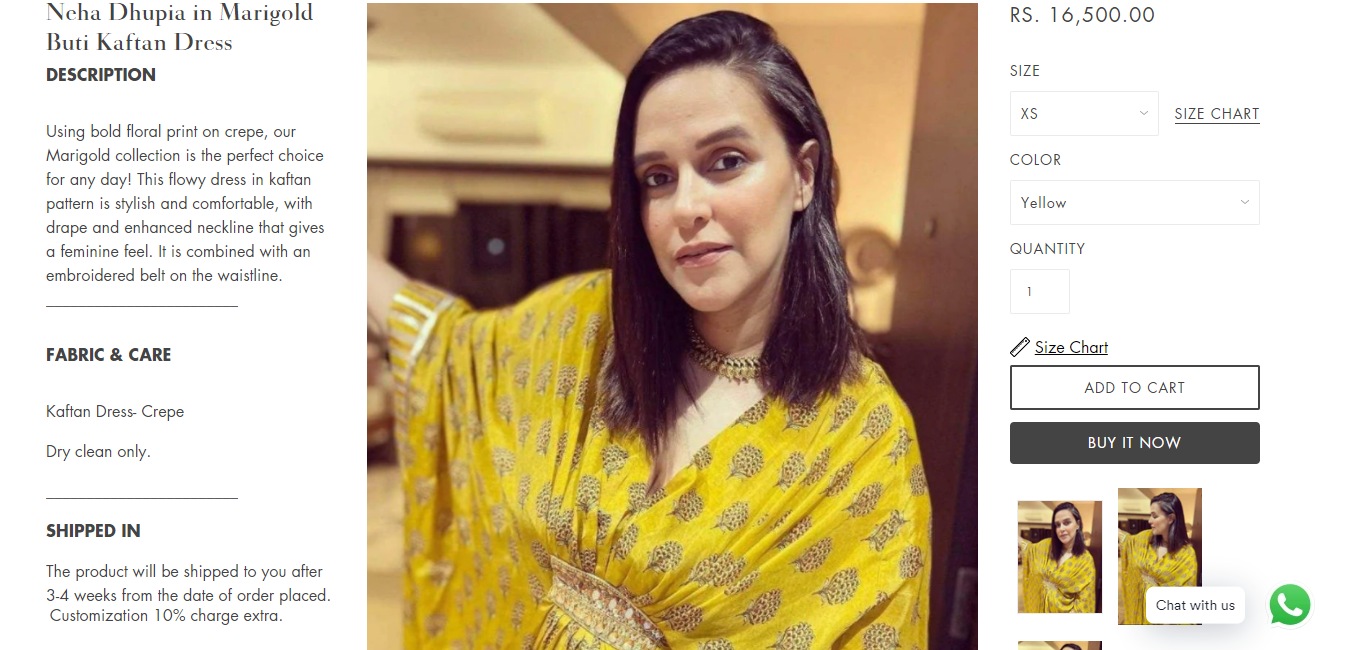 Kajal Aggarwal's kaftan dress.&nbsp; (gopivaid.com)