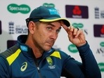 Australia head coach Justin Langer during the press conference.