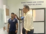 VVS Laxman's first day in office at the NCA.