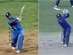 MS Dhoni (L) and Dinesh Bana.