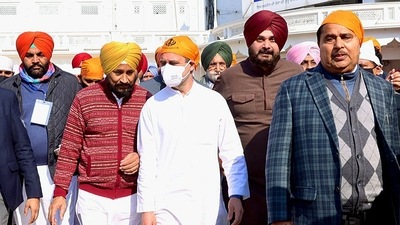 Rahul Gandhi recollected his first encounter with Sidhu which took place when Rahul was in Doon school. (ANI) Rahul Gandhi recollected his first encounter with Sidhu which took place when Rahul was in Doon school. (ANI)