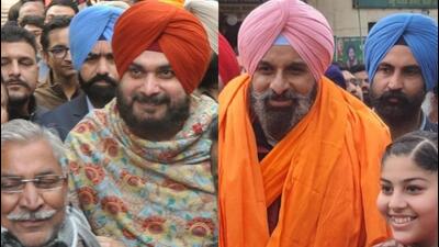 Punjab Congress chief and sitting MLA Navjot Singh Sidhu is up against his bête noire and former SAD minister Bikram Singh Majithia in Punjab’s Amritsar East assembly segment. (Sameer Sehgal/HT) Punjab Congress chief and sitting MLA Navjot Singh Sidhu is up against his bête noire and former SAD minister Bikram Singh Majithia in Punjab’s Amritsar East assembly segment. (Sameer Sehgal/HT)