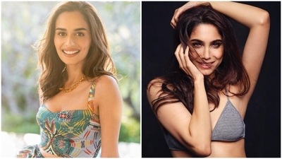 Manushi Chhillar in funky printed bustier and shorts chills in Goa: Sharvari Wagh calls her stunning Manushi Chhillar in funky printed bustier and shorts chills in Goa: Sharvari Wagh calls her stunning