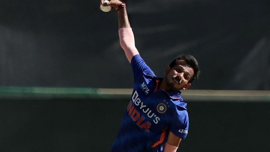 India's Yuzvendra Chahal in action(REUTERS)