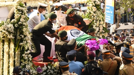 Lata Mangeshkar was laid to rest in Mumbai.