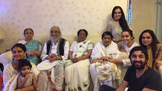Shraddha Kapoor had shared this picture with Lata Mangeshkar and their respective family members five years ago. Lata was cousin of Shraddha's maternal grandfather.&nbsp;