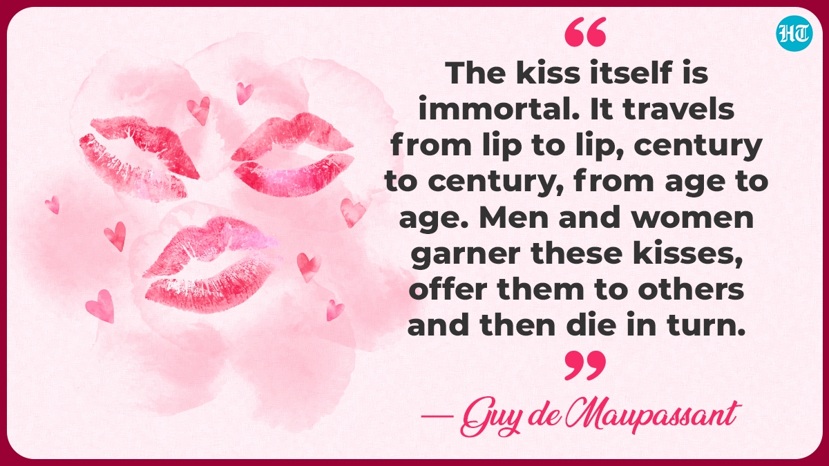 Happy Kiss Day 2022: “The kiss itself is immortal. It travels from lip to lip, century to century, from age to age. Men and women garner these kisses, offer them to others and then die in turn.” Happy Kiss Day 2022: “The kiss itself is immortal. It travels from lip to lip, century to century, from age to age. Men and women garner these kisses, offer them to others and then die in turn.”
