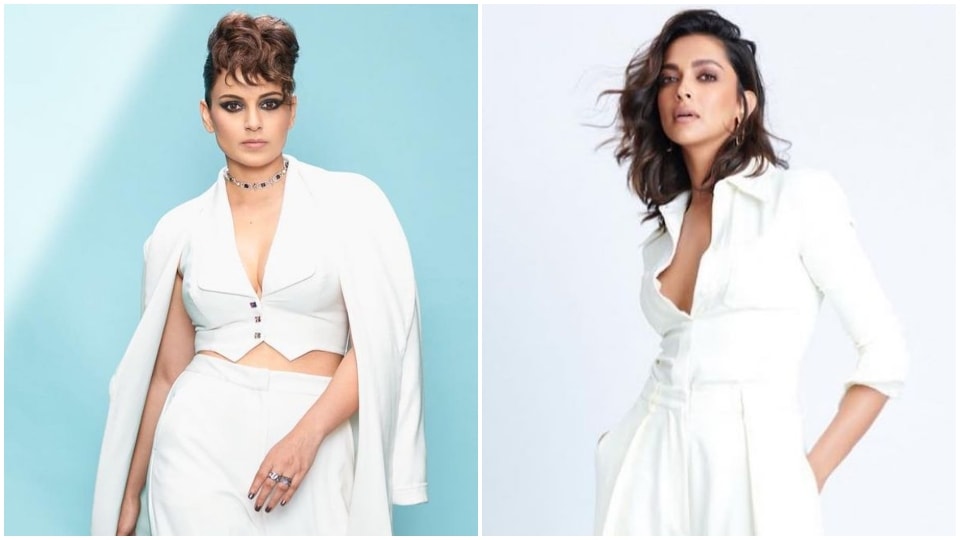 Kangana Ranaut's fierce corset suit or Deepika Padukone's stylish formal outfit: Who nailed the all-white look?