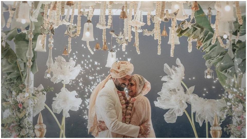 Varun chose a dapper ivory sherwani. Varun chose a dapper ivory sherwani. 
