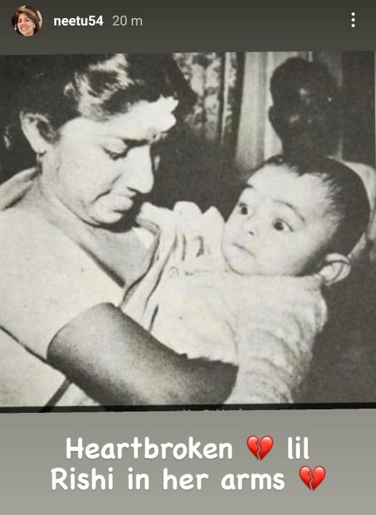 Neetu Kapoor shared a rare picture.&nbsp;