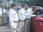 Although not wearing seat belts in cars is a punishable traffic offence in India for decades now, it is not enforced for passengers in the rear. (HT File)