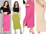 A shapewear saree petticoat gives a slim look to the wearer. &nbsp;