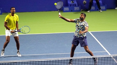 India's Ramkumar Ramanathan (L) and Rohan Bopanna in action (PTI) India's Ramkumar Ramanathan (L) and Rohan Bopanna in action (PTI)