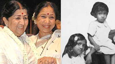 Lata Mangeshkar with Asha Bhosle. Lata Mangeshkar with Asha Bhosle. 
