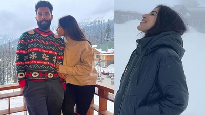 Mouni Roy and Suraj Nambiar are on their honeymoon in Kashmir. Mouni Roy and Suraj Nambiar are on their honeymoon in Kashmir.