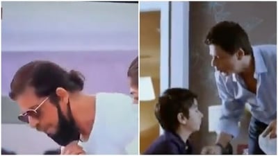 Shah Rukh Khan said a prayer for Lata Mangeshkar at the funeral. Shah Rukh Khan said a prayer for Lata Mangeshkar at the funeral.