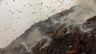 Ghazipur landfill site in New Delhi, India. (Reuters file) Ghazipur landfill site in New Delhi, India. (Reuters file)