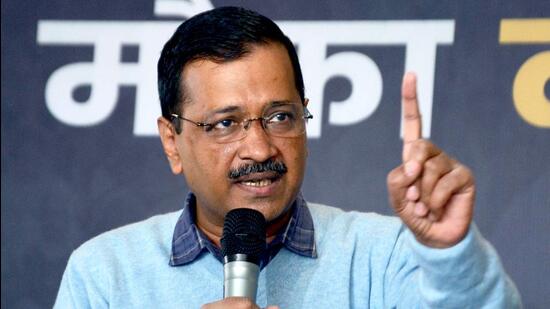 Aam Aadmi Party (AAP) National Convener and Delhi chief minister Arvind Kejriwal addresses a press conference ahead of the Uttarakhand assembly elections, in Haridwar on Monday. (ANI)