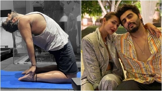 Arjun Kapoor tries his hand at Iyengar Yoga for posture and lower back problems: Malaika Arora cheers for him