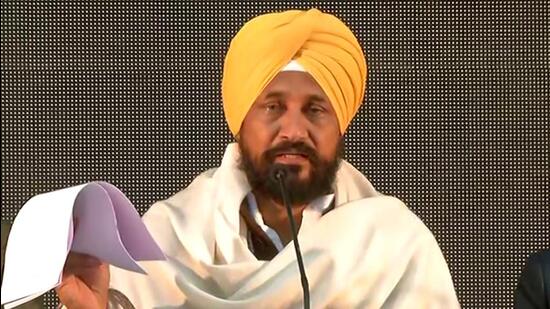 SAD chief Sukhbir Singh Badal raised questions on Punjab chief minister Charanjit Singh Channi’s “poor man” image in a recent media interaction. (ANI)