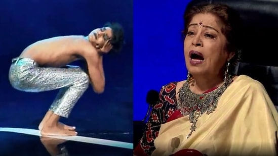 Kirron Kher was shocked after watching a contortion act on India's Got Talent. 