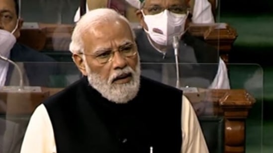 PM Modi said today citizens were getting a gas connection, house and toilets but some opposition leaders are still stuck in 2014.(Screengrab)