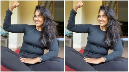 Sameera Reddy's Monday yoga routine is about consistency, strength and focus(Instagram/@reddysameera)