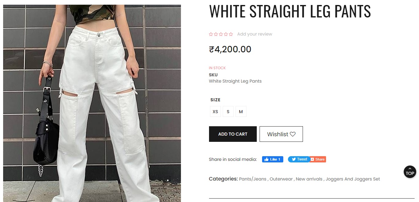 The White Straight Leg Pants. &nbsp; (amorecoutureofficial.com)