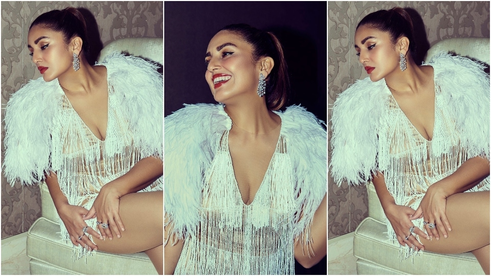 Huma elevates her look by opting for bold glam picks (Instagram/@bennusehgallofficial) Huma elevates her look by opting for bold glam picks (Instagram/@bennusehgallofficial)