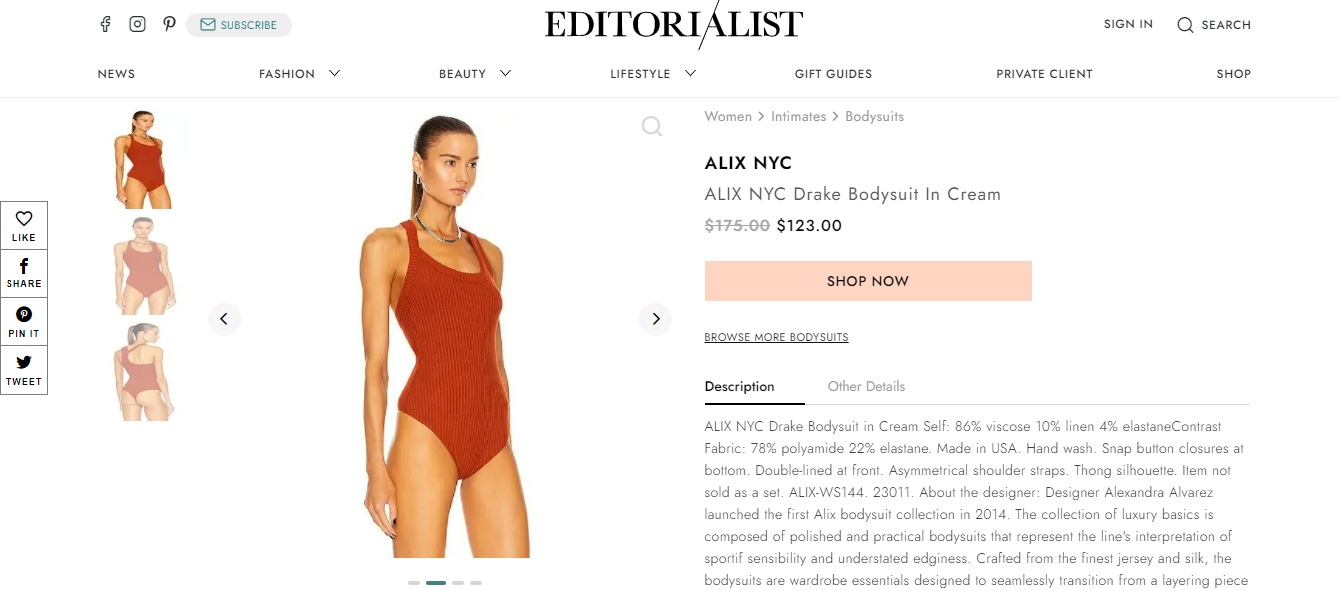 The Drake Bodysuit.&nbsp; (editorialist.com)