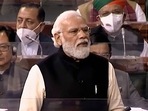 Prime Minister Narendra Modi speaks in the Lok Sabha during ongoing Budget Session of Parliament on Monday.(PTI) Prime Minister Narendra Modi speaks in the Lok Sabha during ongoing Budget Session of Parliament on Monday.(PTI)