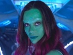 Zoe Saldana plays Gamora in the MCU. Zoe Saldana plays Gamora in the MCU.