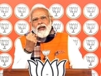 Prime Minister Narendra Modi virtually addresses rally for the people of Uttar Pradesh. (ANI)