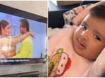 Charu Asopa Sen's baby Ziana Sen enjoying Sushmita Sen's song.