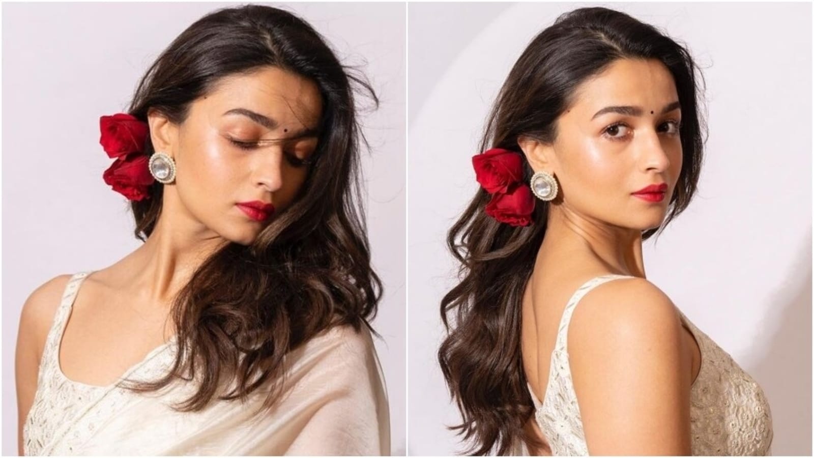 Alia Bhatt channels her inner Gangu in white silk saree for Gangubai  promotions | Fashion Trends - Hindustan Times