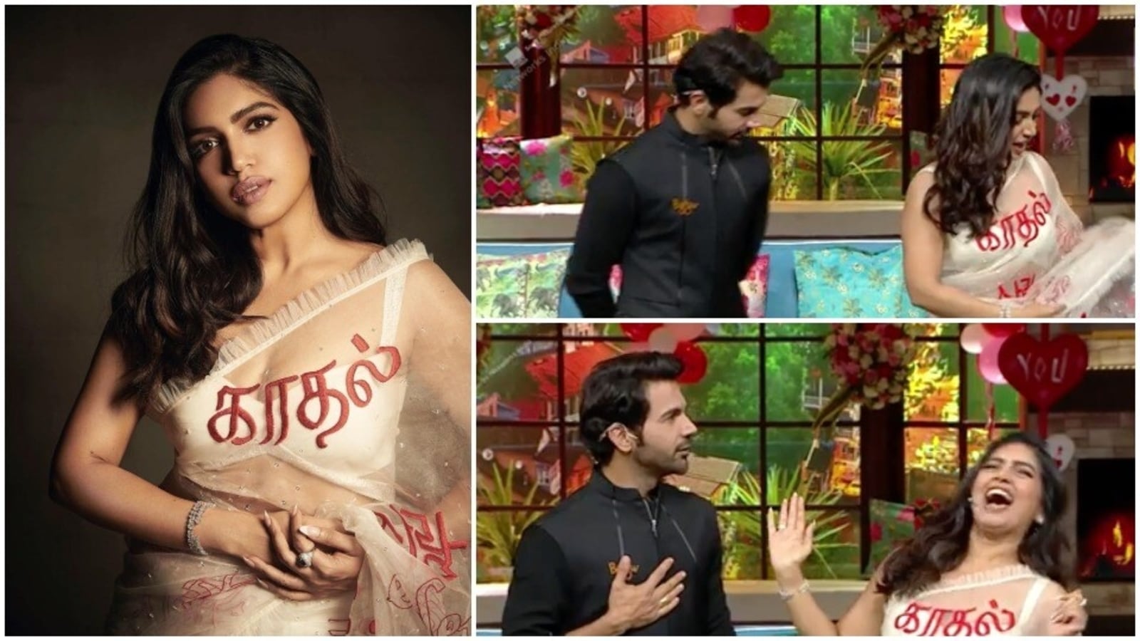 The Kapil Sharma Show: Bhumi Pednekar explains what’s written on her saree, Rajkummar Rao has a hilarious joke ready