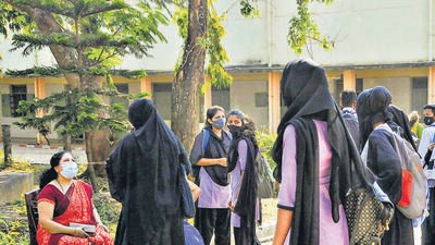 The Karnataka high court is hearing petitions filed by five women from a government pre-university college in Udupi, questioning Hijab restrictions. (PTI)