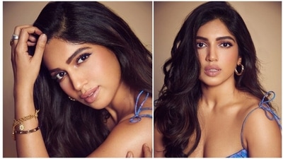 Bhumi Pednekar left her luscious locks open and opted for neutral eyes and nude makeup to complement her look. (Instagram/@bhumipednekar) Bhumi Pednekar left her luscious locks open and opted for neutral eyes and nude makeup to complement her look. (Instagram/@bhumipednekar)