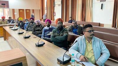 Representatives of political parties and general observers attending the randomisation process at Bachat Bhawan in Ludhiana on Tuesday. (HT Photo) Representatives of political parties and general observers attending the randomisation process at Bachat Bhawan in Ludhiana on Tuesday. (HT Photo)