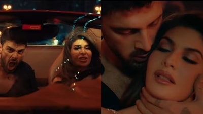 Michele Morrone and Jacqueline Fernandez in Mud Mud Ke. Michele Morrone and Jacqueline Fernandez in Mud Mud Ke.